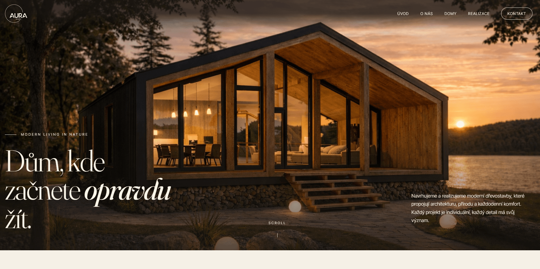 Screenshot aurahomes.cz